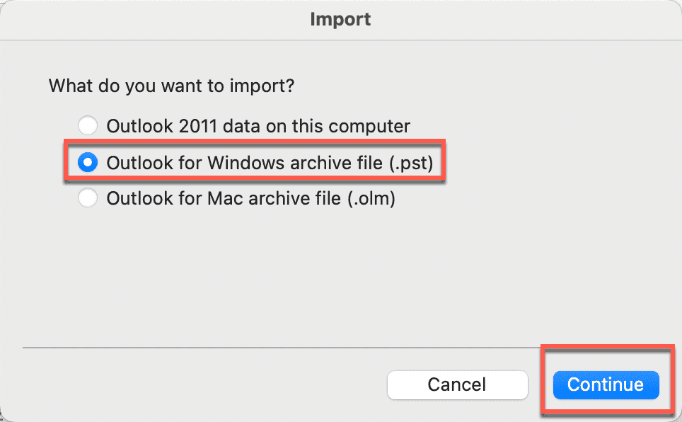 Import export Option Greyed Out Outlook 365 Mac TechnologyDOTs